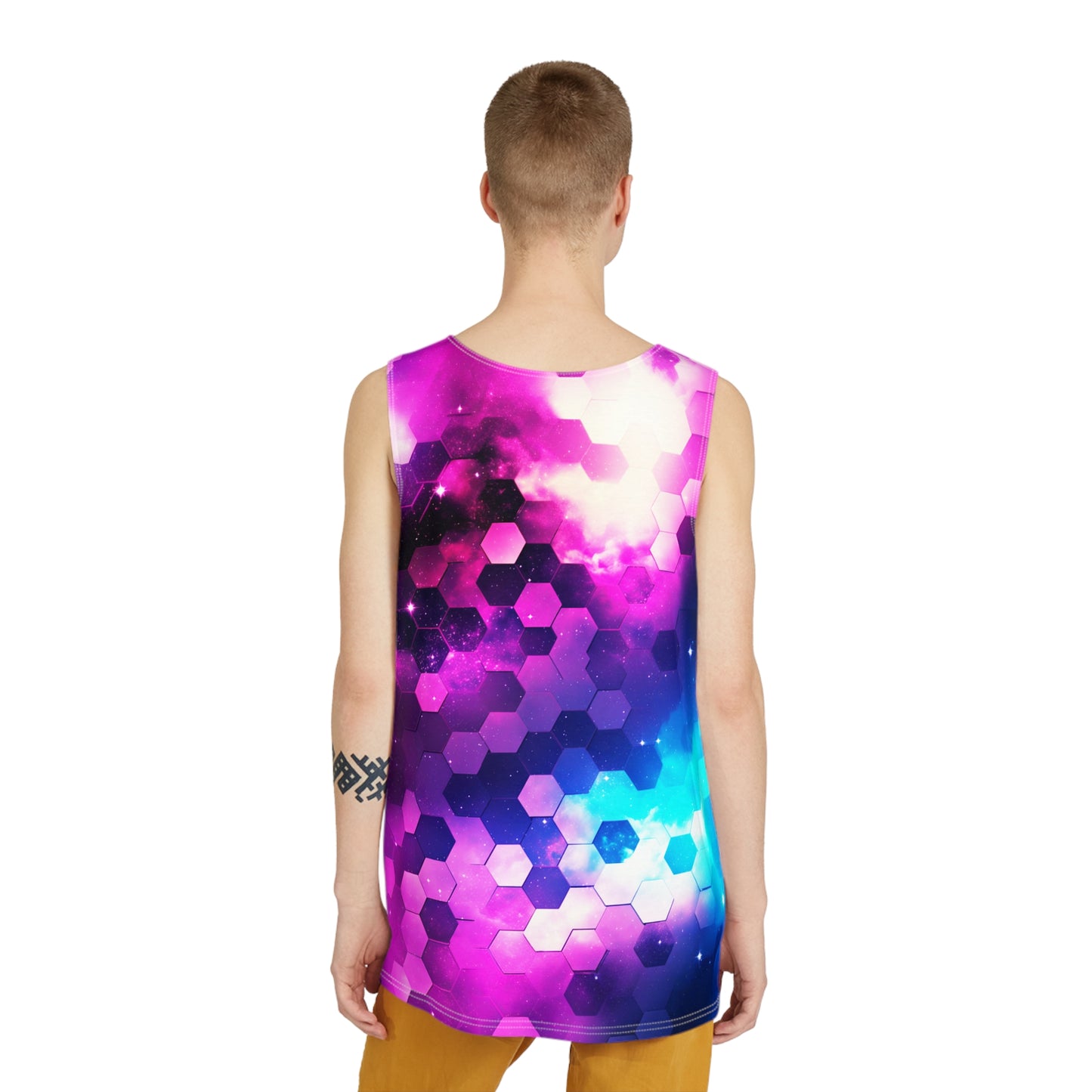 Hexagons in Space Men's Tank v1