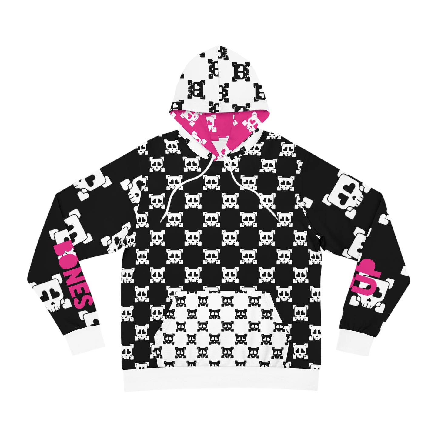 B-Side Bones Up Hoodie - Black and White v1