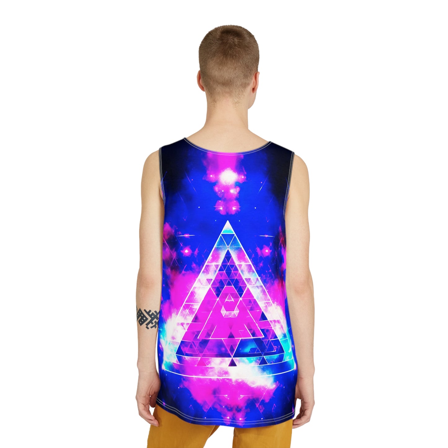 Sacred Geometry in Space Men's Tank v1