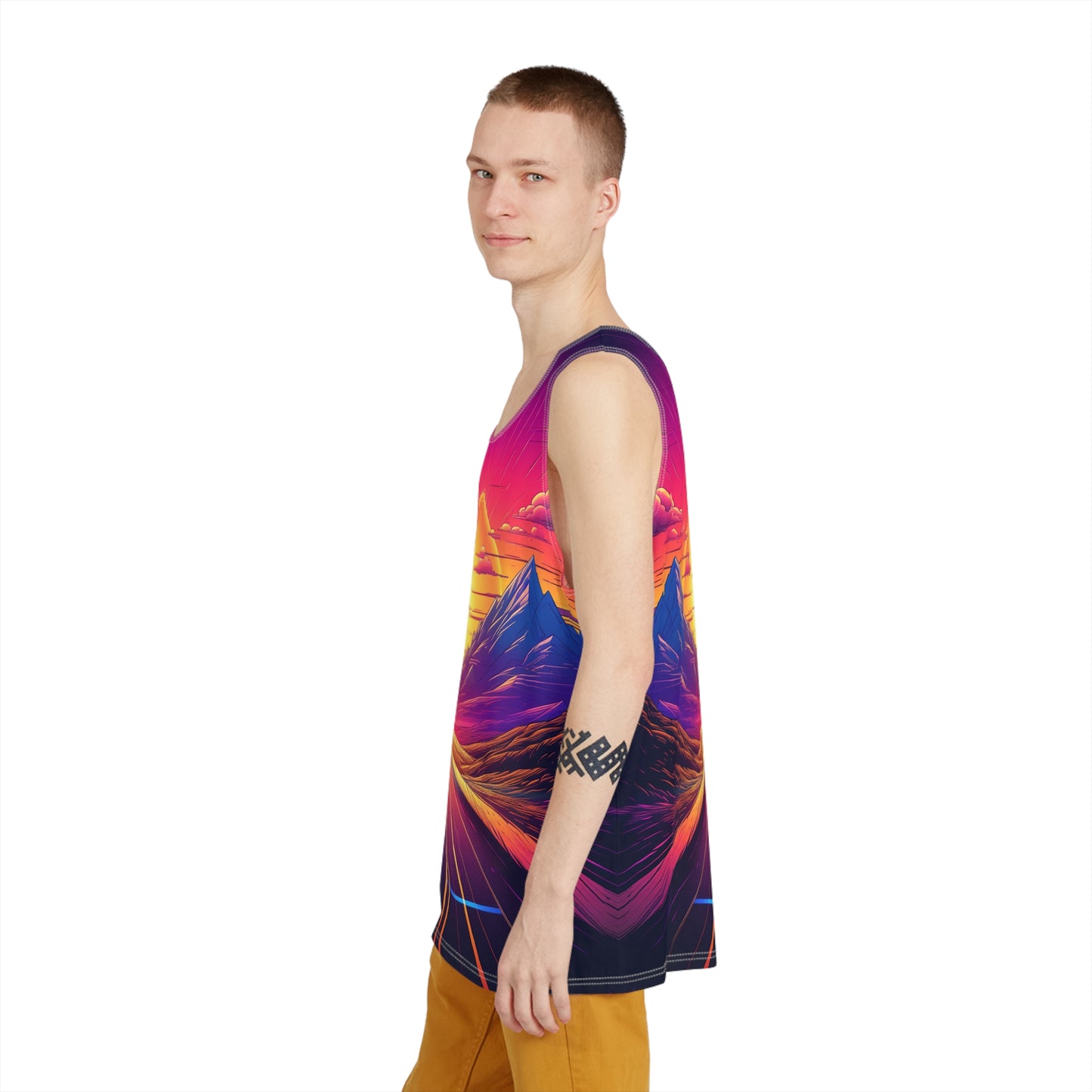 Synthwave Drive Men's Tank v1