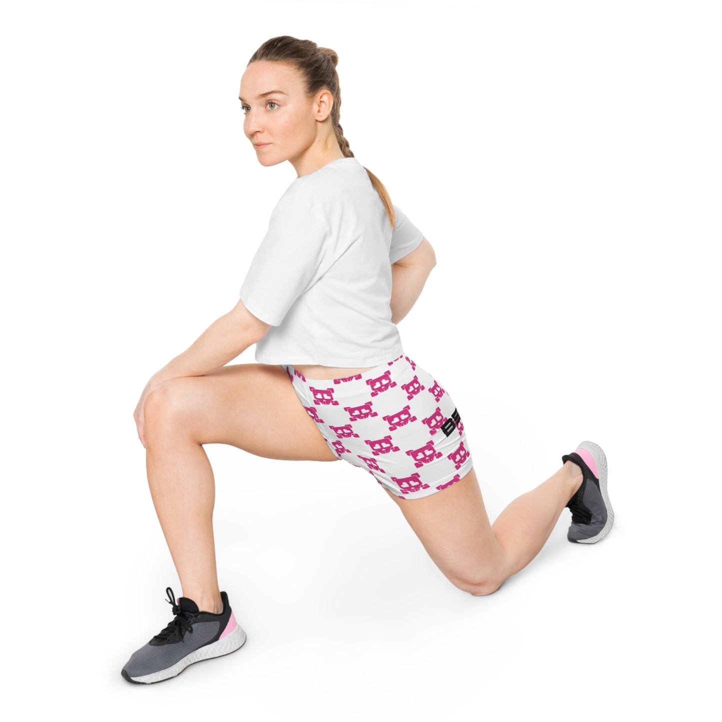 B-Side Booty Shorts - White and Pink v1