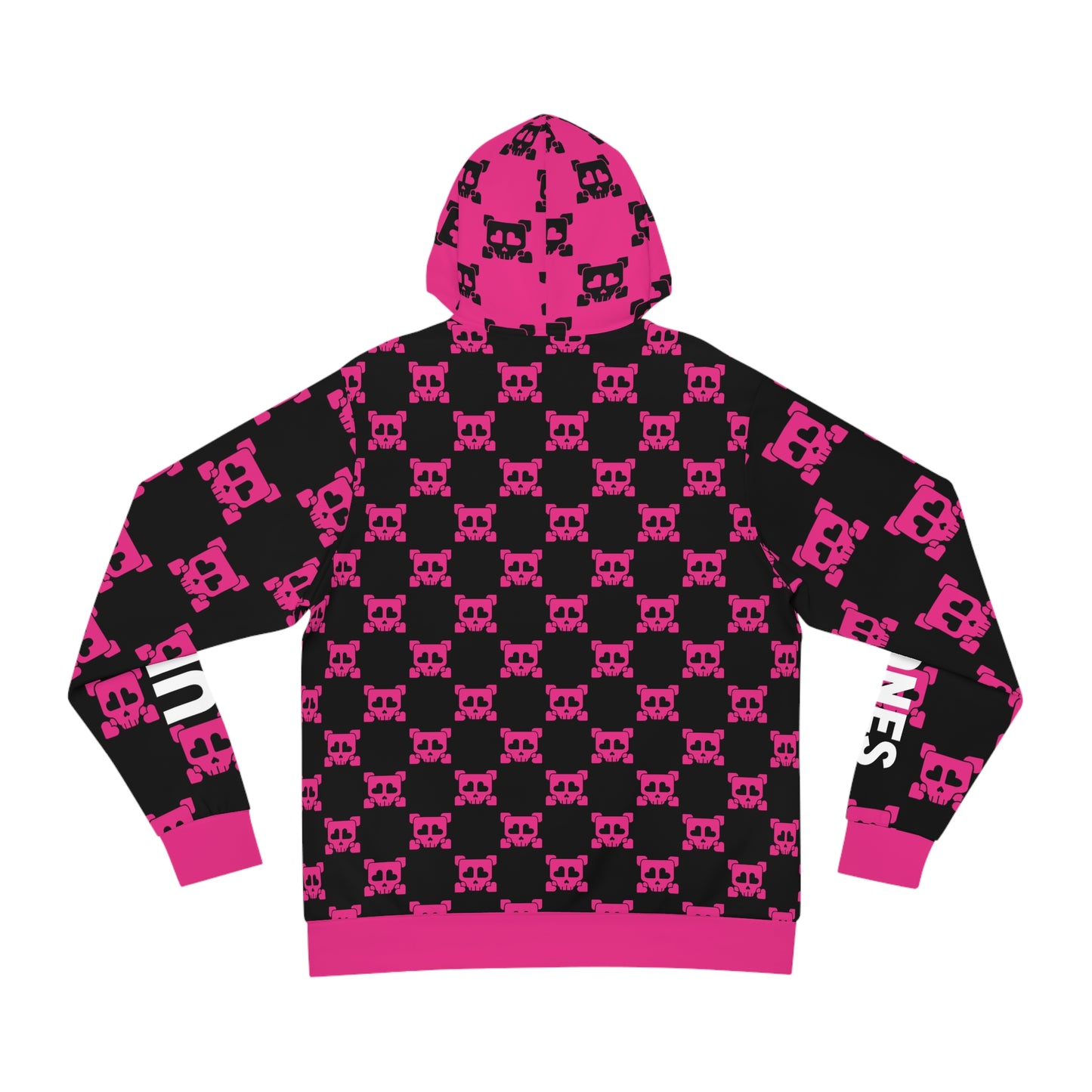 B-Side Bones Up Hoodie - Black and Pink v1