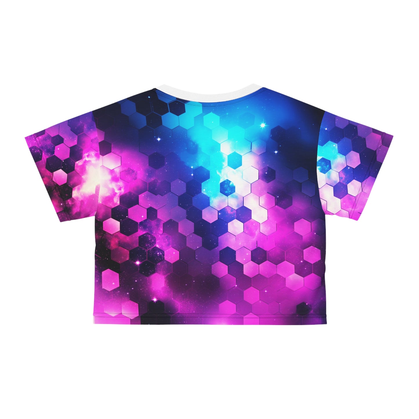 Hexagons in Space Crop Tee v1