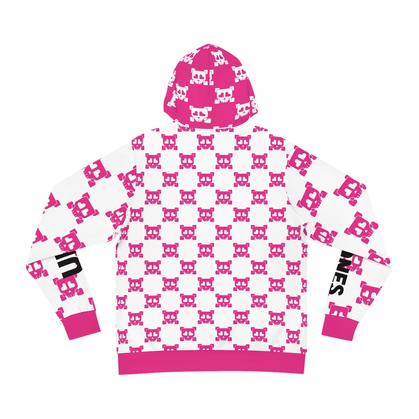B-Side Bones Up Hoodie - White and Pink v1
