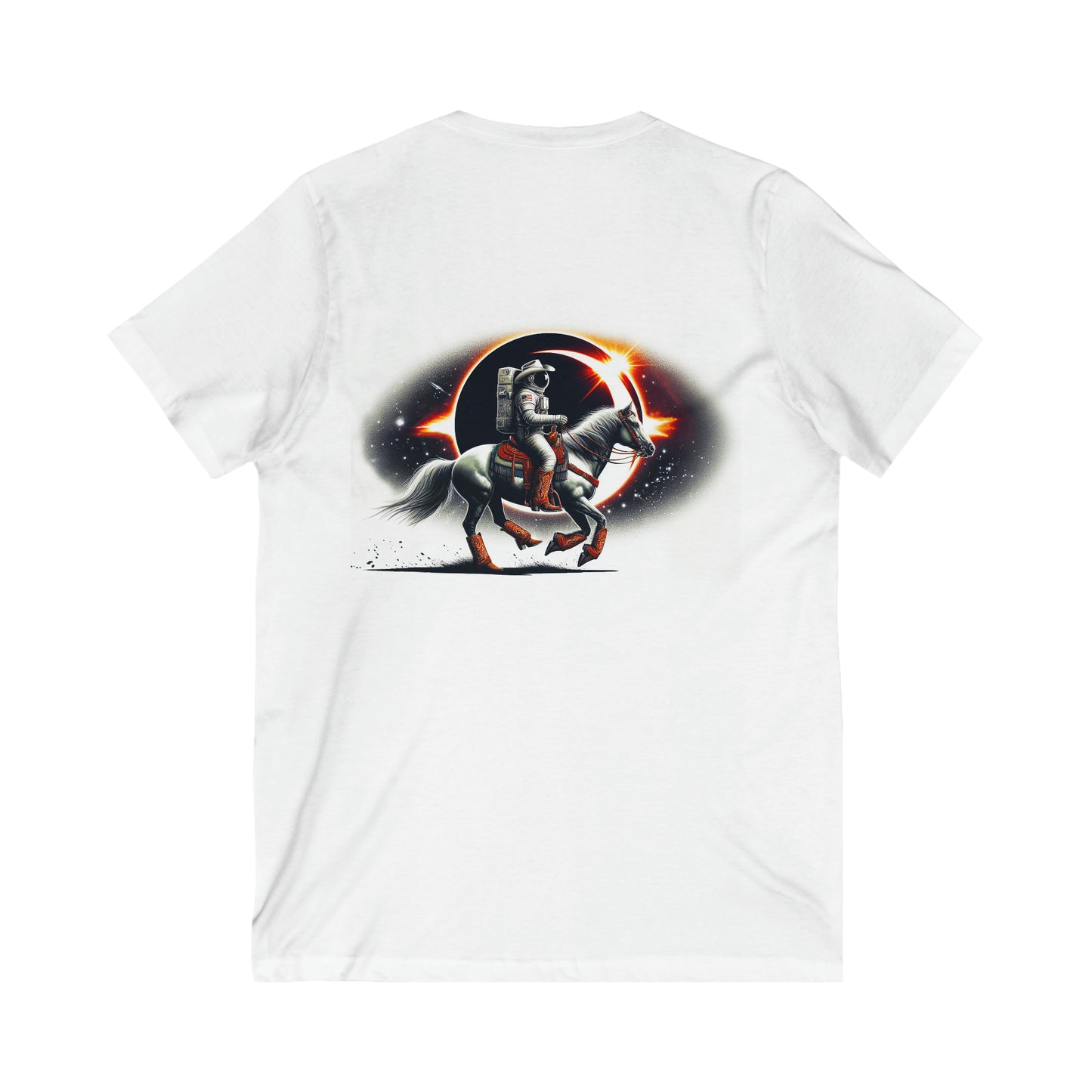 Texas Eclipse 24 - Unisex Jersey Short Sleeve V-Neck Tee