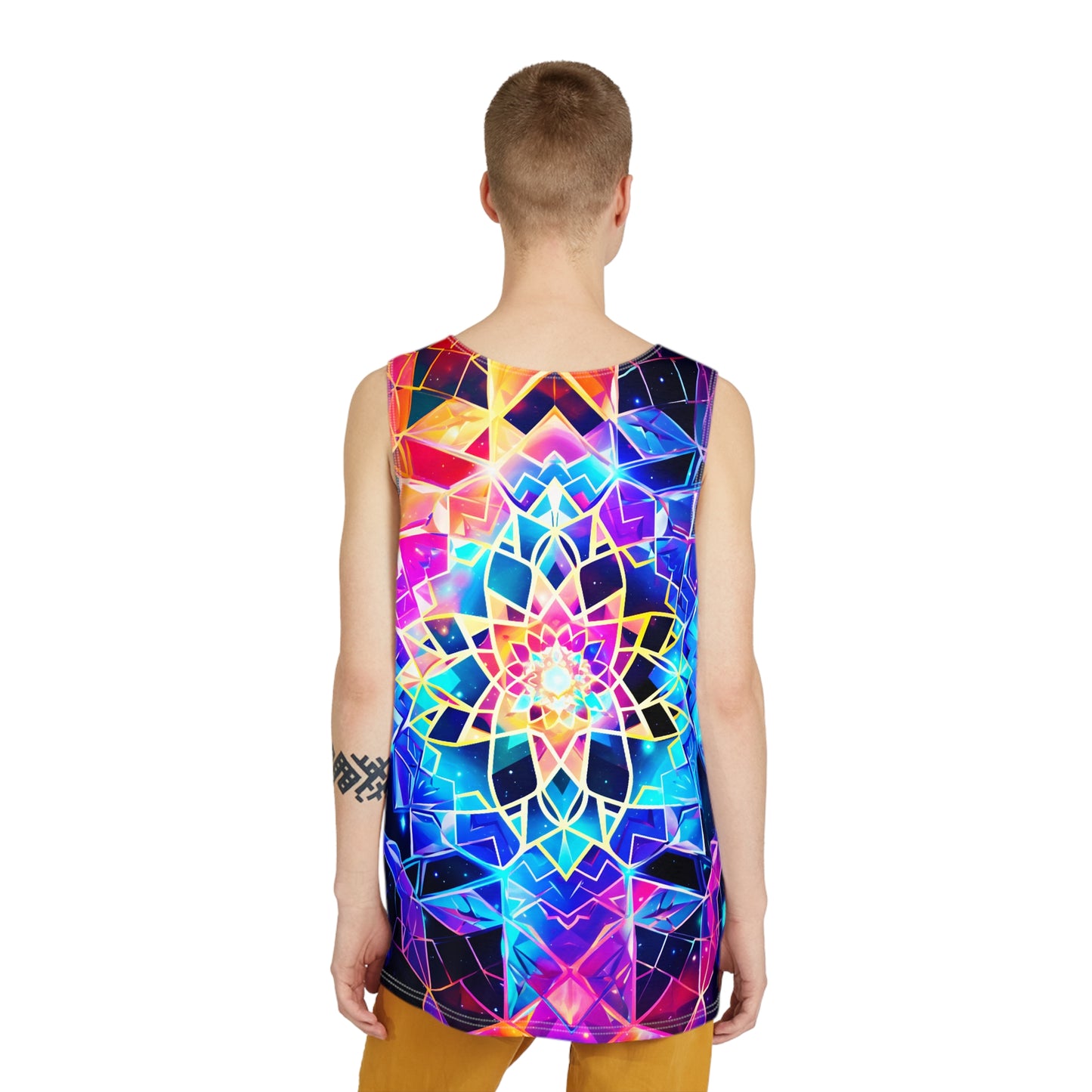 Sacred Geometry Synthwave Men's Tank v1