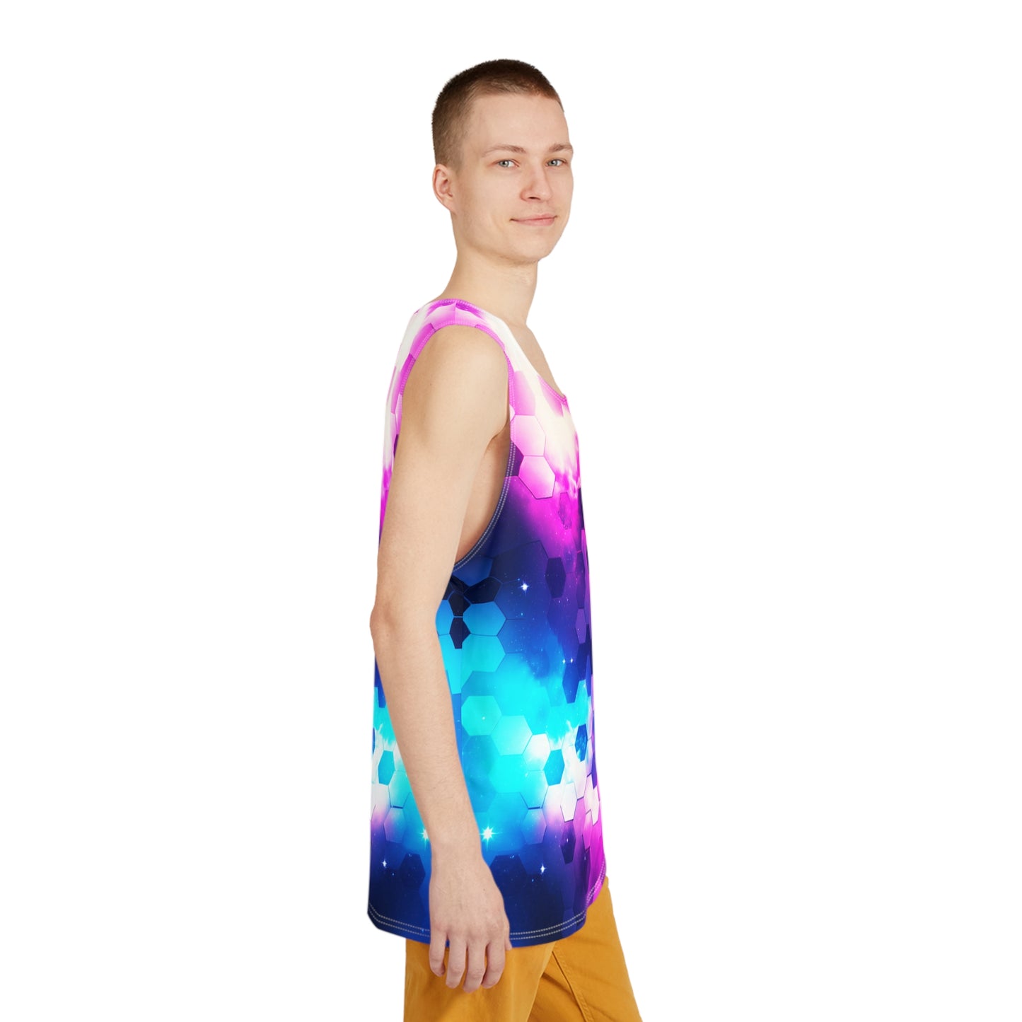 Hexagons in Space Men's Tank v1