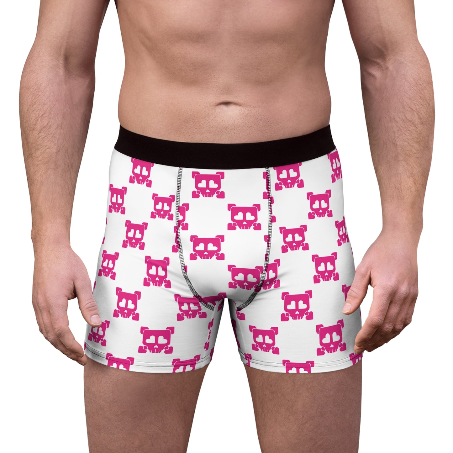 B-Side Boxer Briefs - White and Pink v1