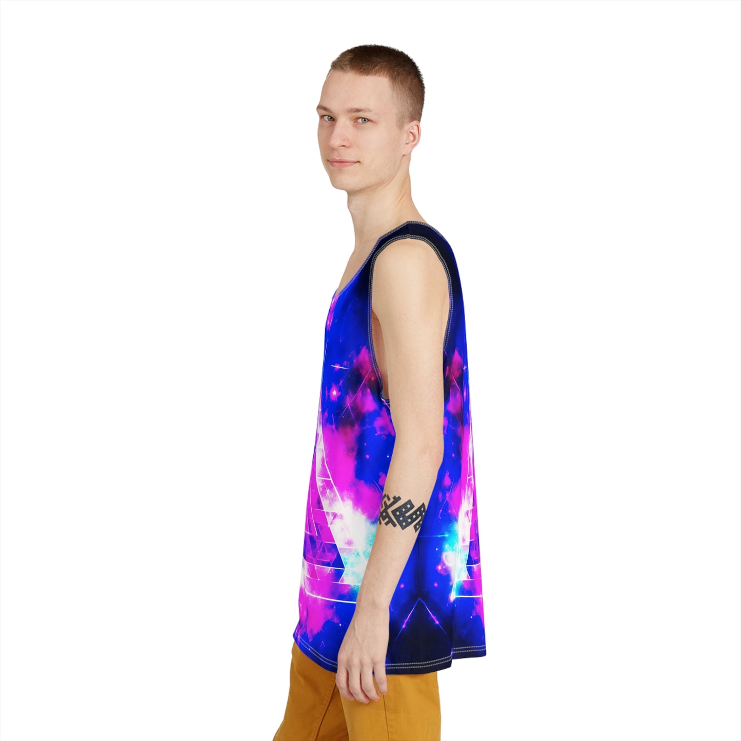 Sacred Geometry in Space Men's Tank v1