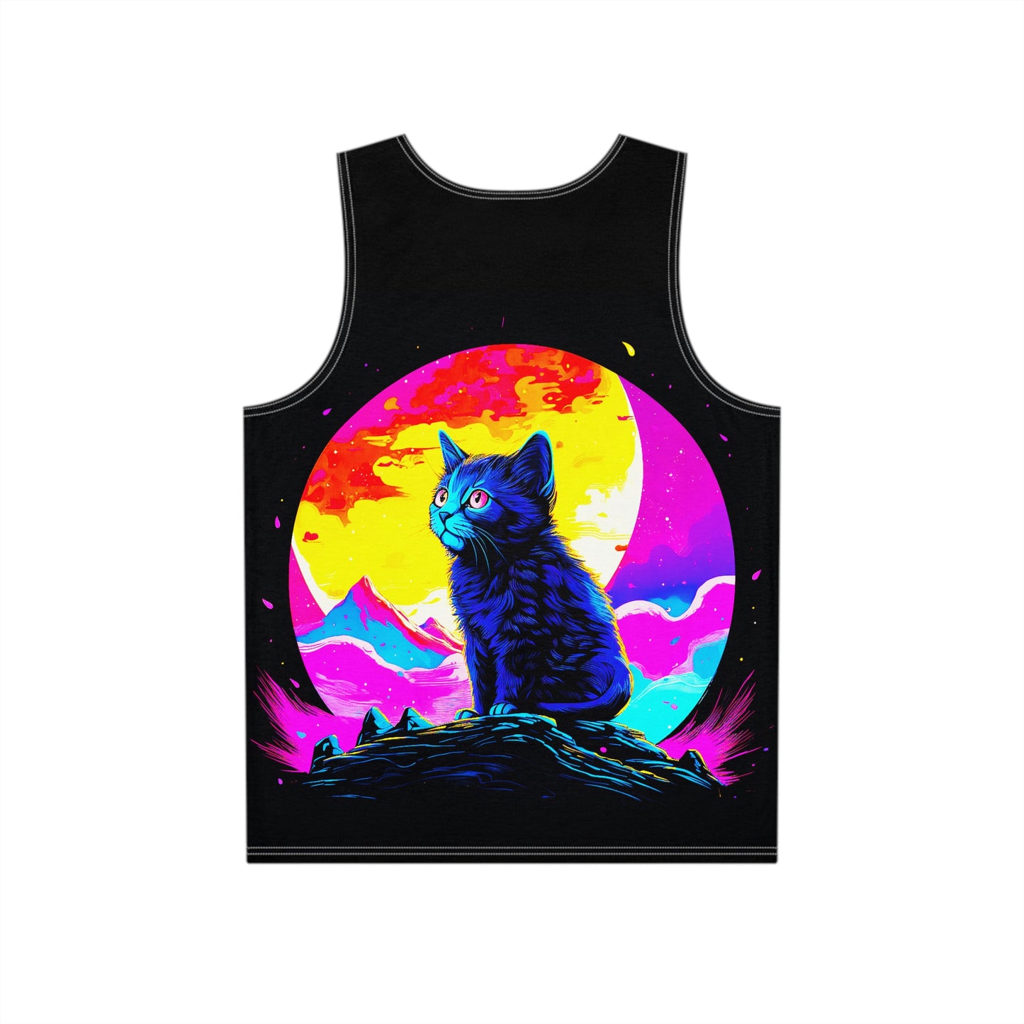Kitten Exploring The Moon Men's Tank v1