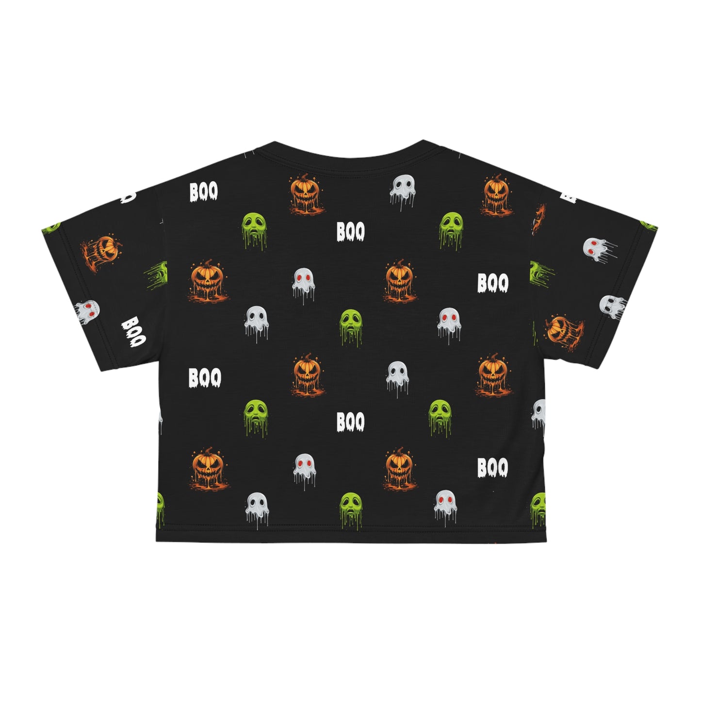 Spooky Halloween Boo Crop Tee v1