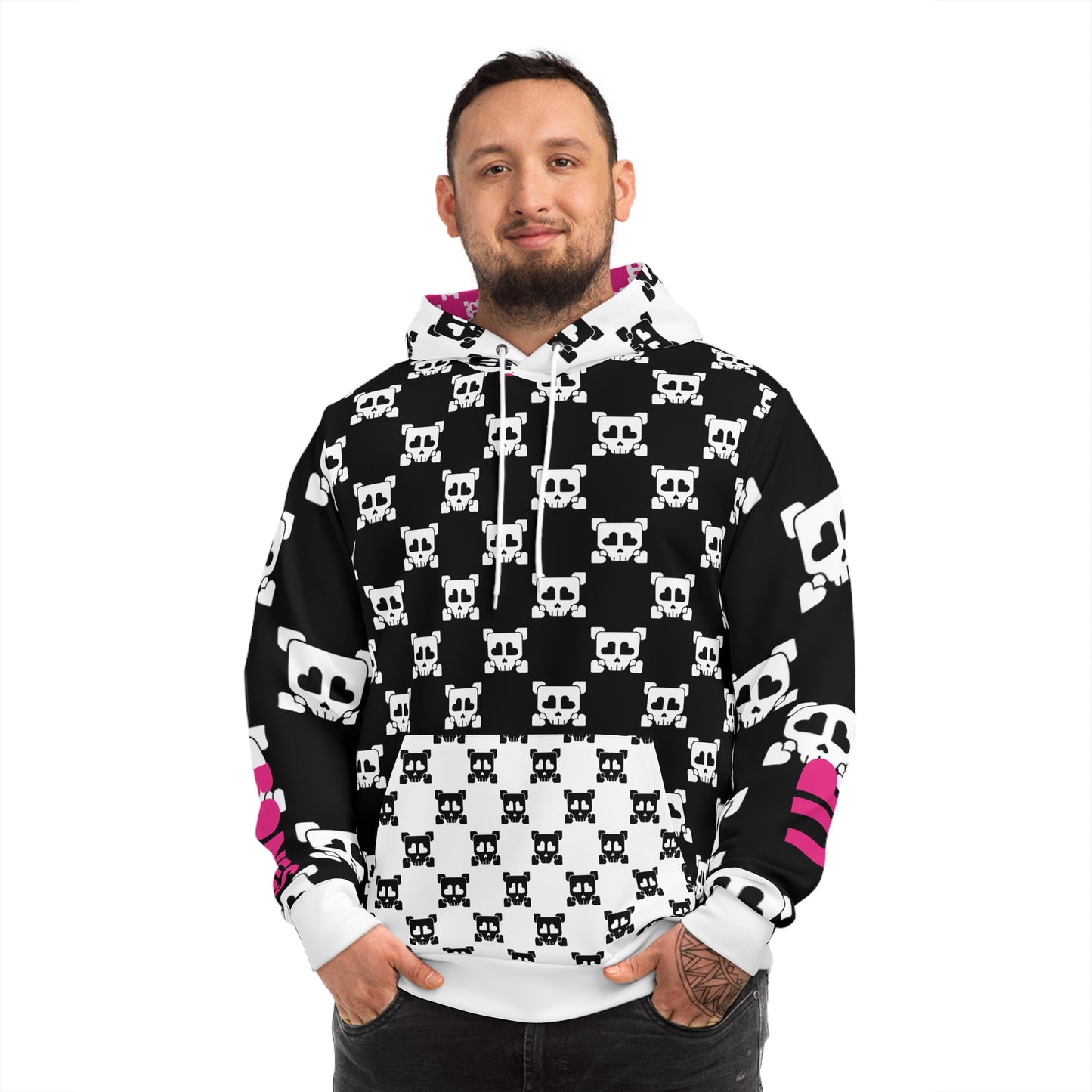 B-Side Bones Up Hoodie - Black and White v1