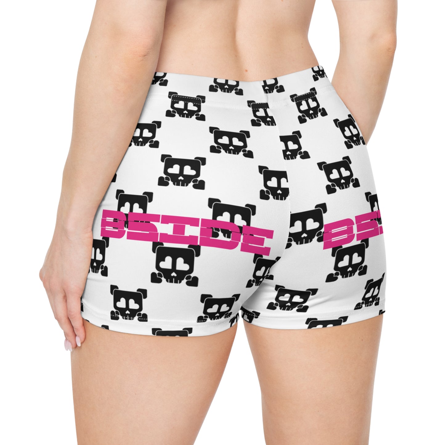 B-Side Booty Shorts - White and Black v1
