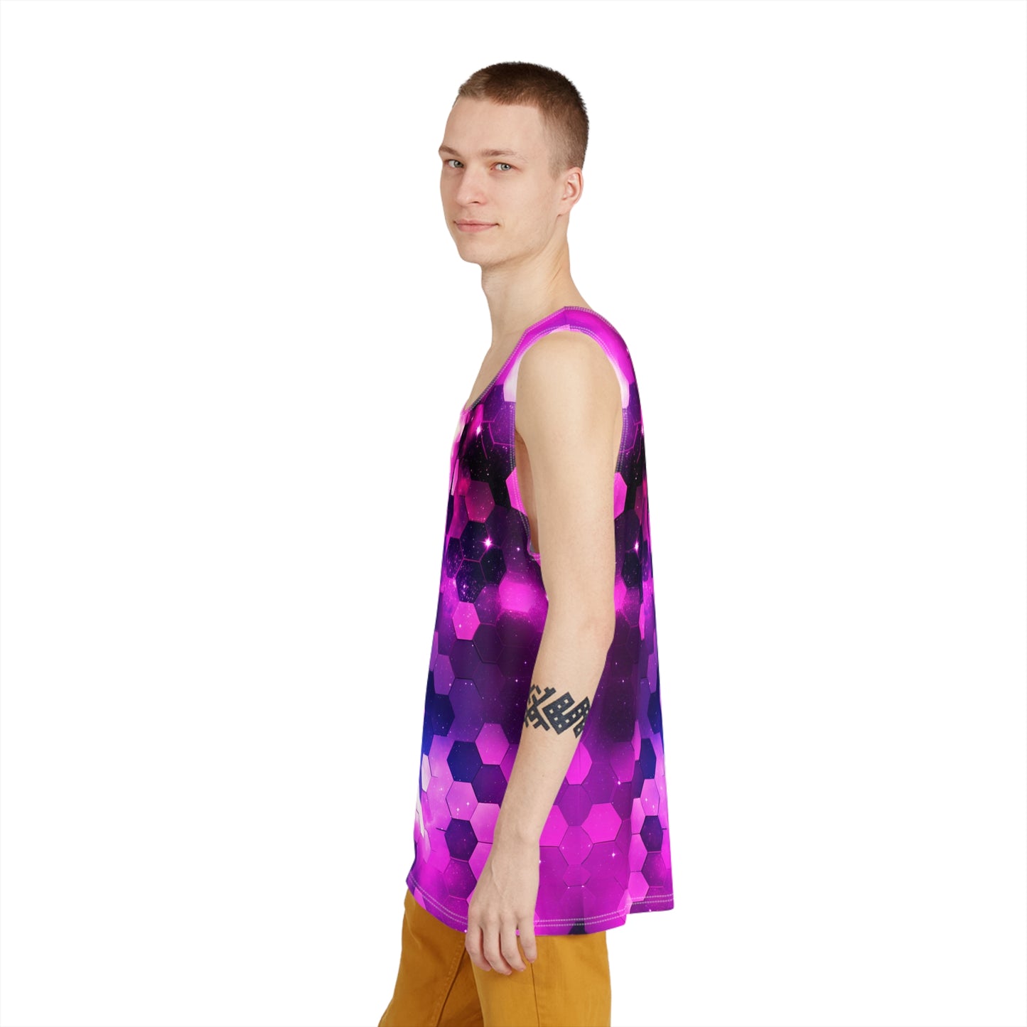 Hexagons in Space Men's Tank v1
