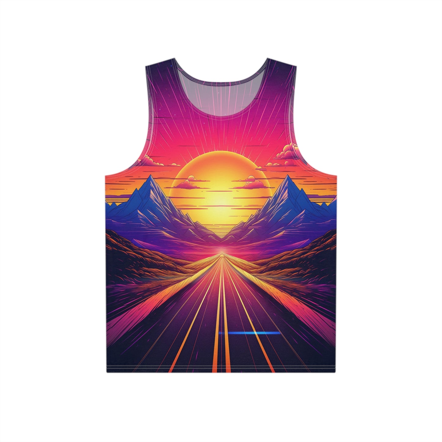 Synthwave Drive Men's Tank v1