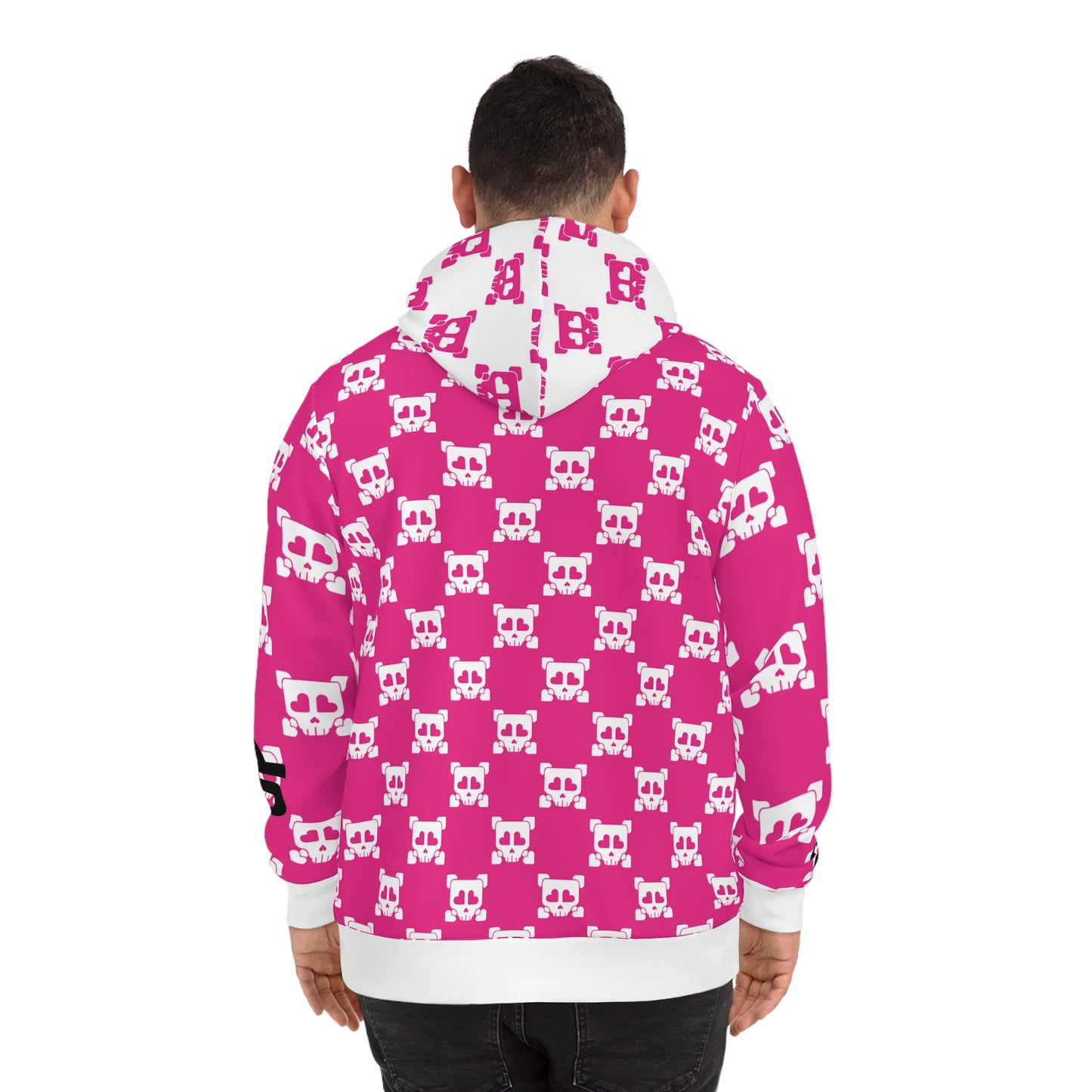 B-Side Bones Up Hoodie - Pink and White v1