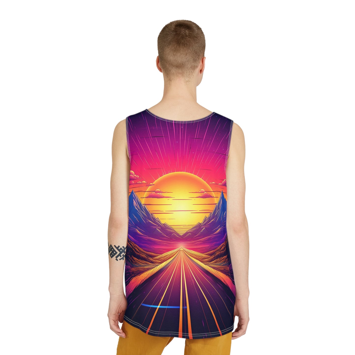 Synthwave Drive Men's Tank v1