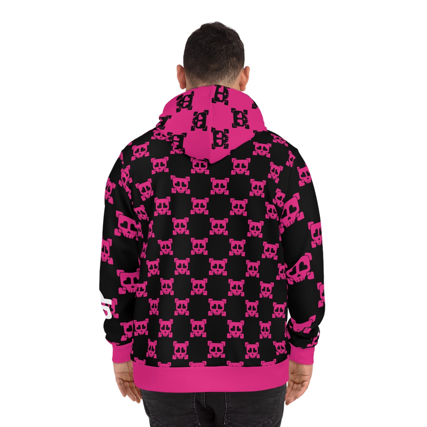 B-Side Bones Up Hoodie - Black and Pink v1