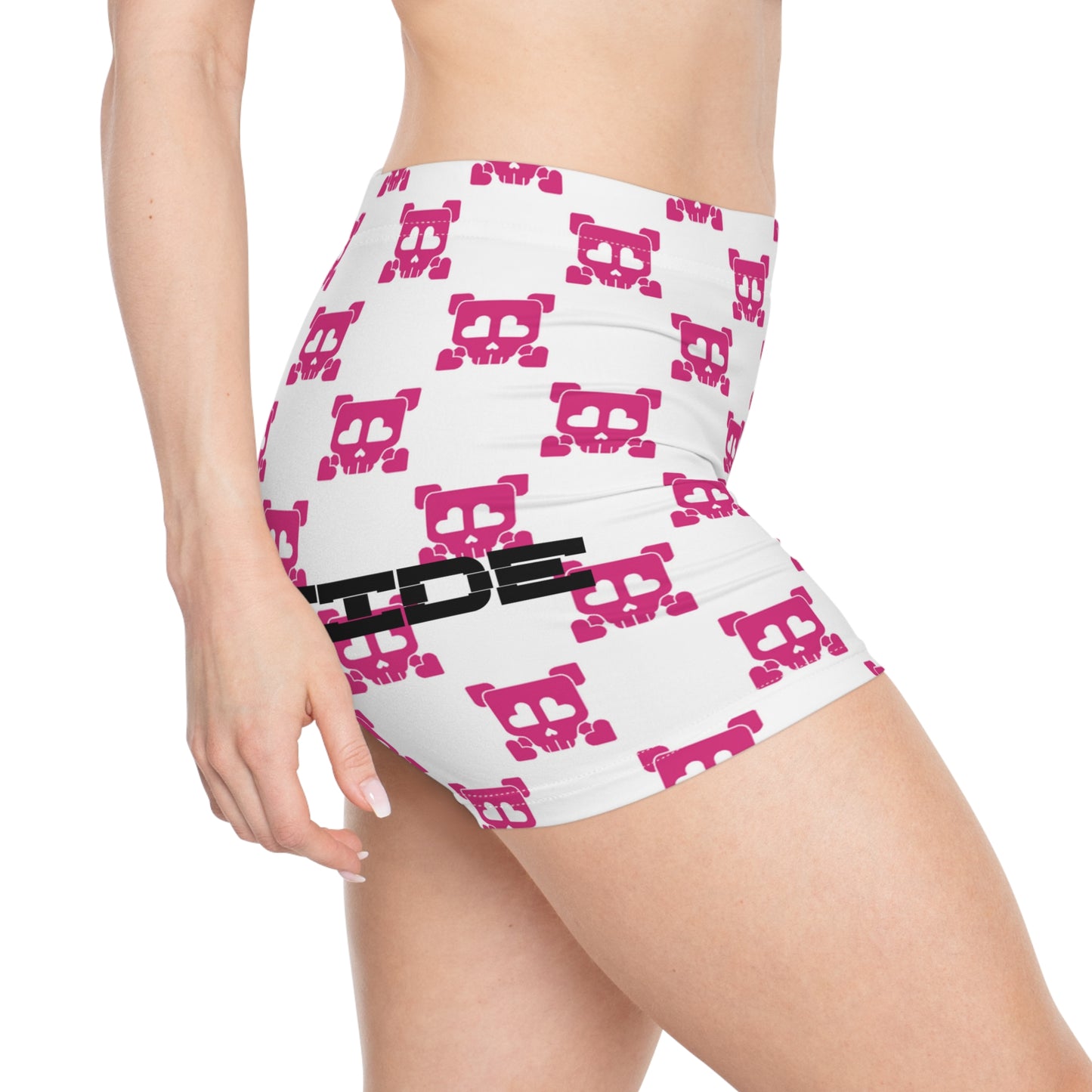 B-Side Booty Shorts - White and Pink v1