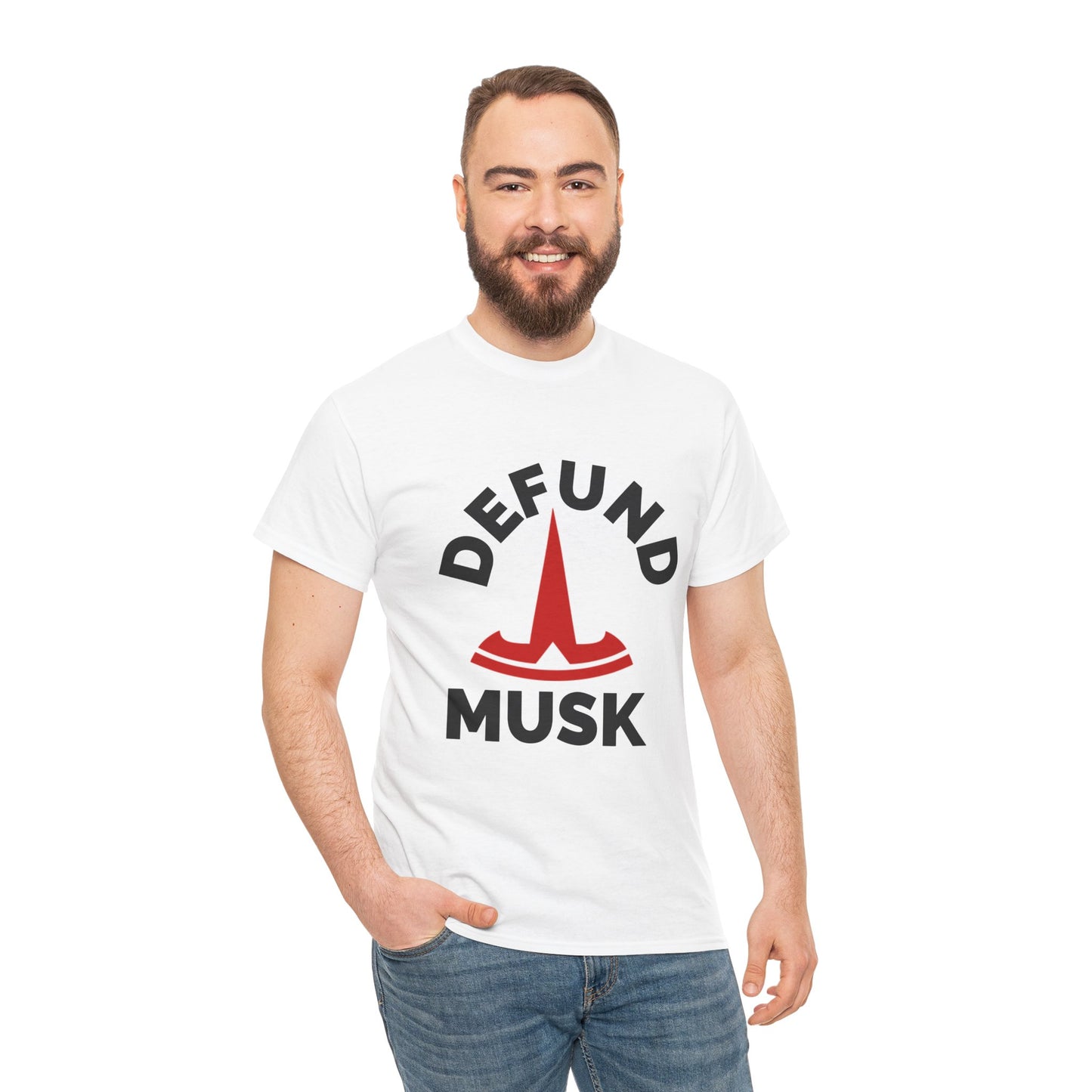Defund Musk Unisex Heavy Cotton Tee