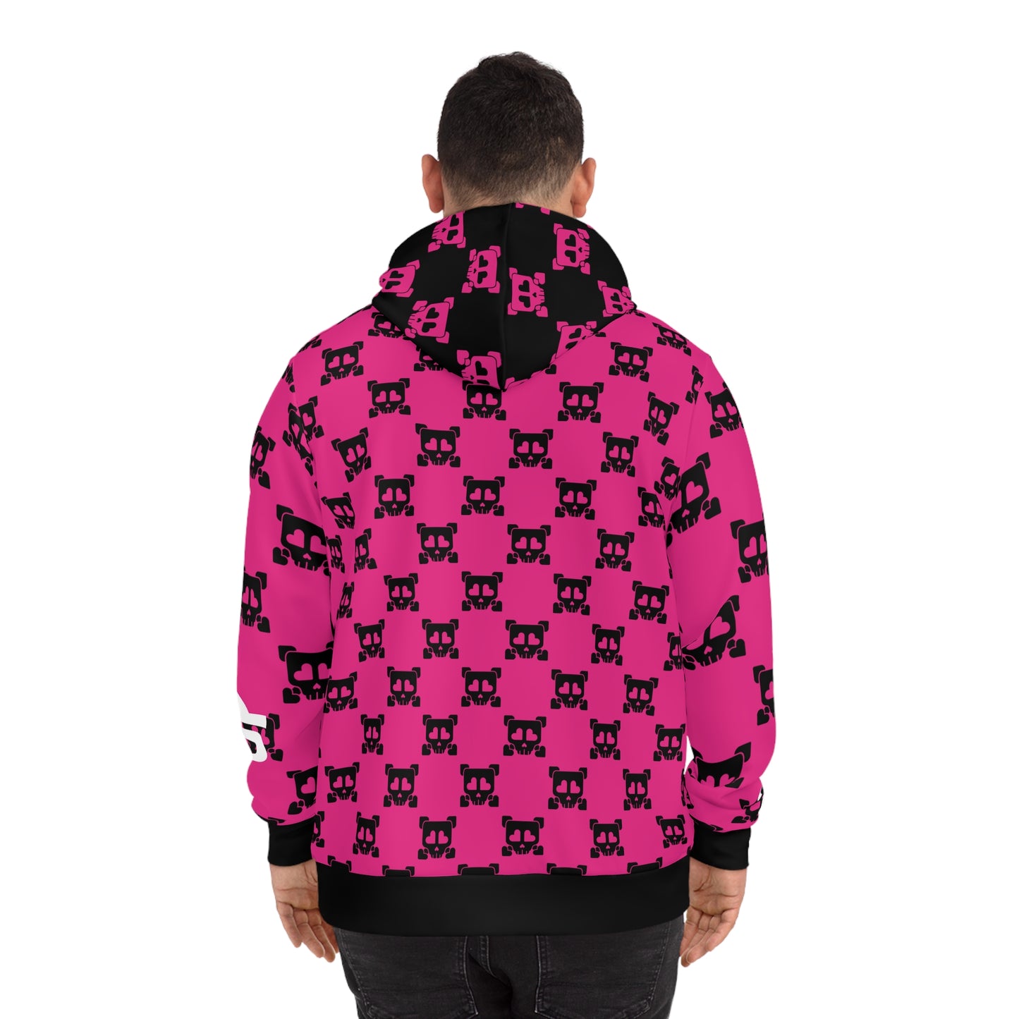 B-Side Bones Up Hoodie - Pink and Black v1